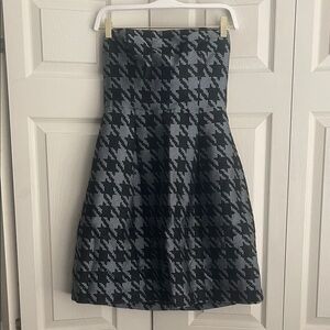 NWT Trina Turk Strapless Houndstooth Mini Dress  - Size 2. #063